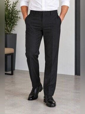 Arrow Men's Black Dress Pants 28x29 Straight Leg